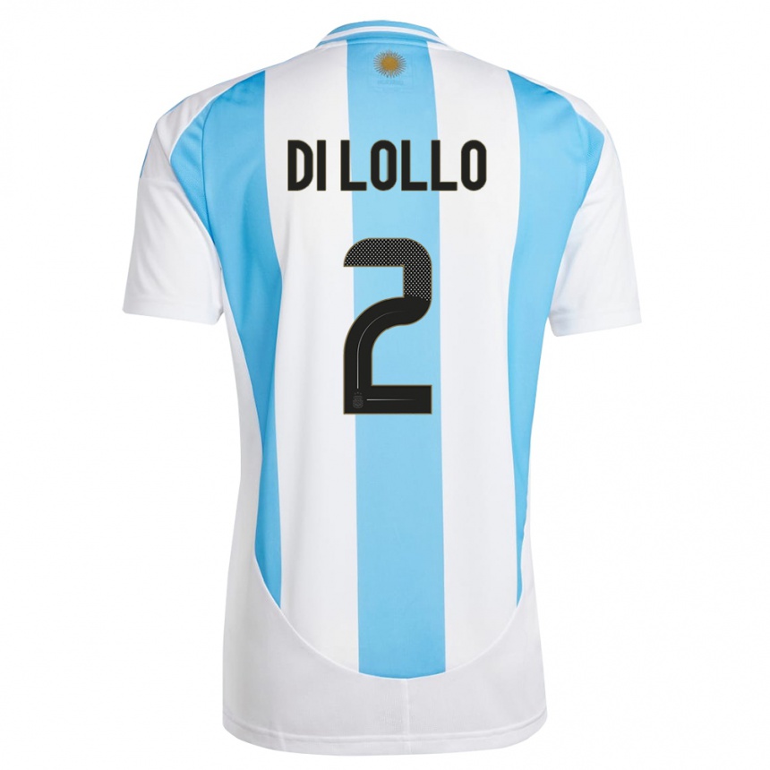 キッズフットボールアルゼンチンラウタロ・ディ・ロロ#2白 青ホームシャツ24-26ジャージーユニフォーム