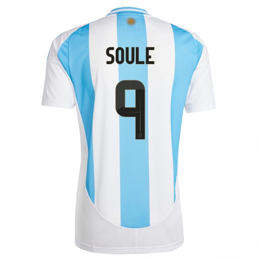 キッズフットボールアルゼンチンマティアス・スーレ・マルヴァーノ#9白 青ホームシャツ24-26ジャージーユニフォーム