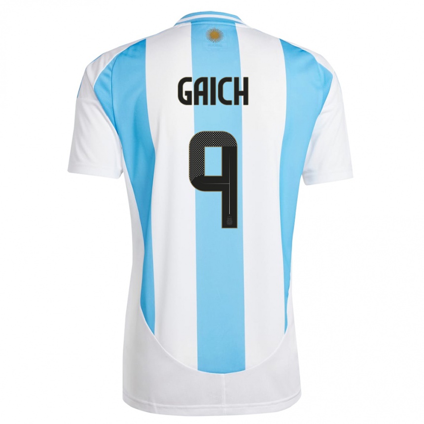 キッズフットボールアルゼンチンアドルフォ・ガイチ#9白 青ホームシャツ24-26ジャージーユニフォーム