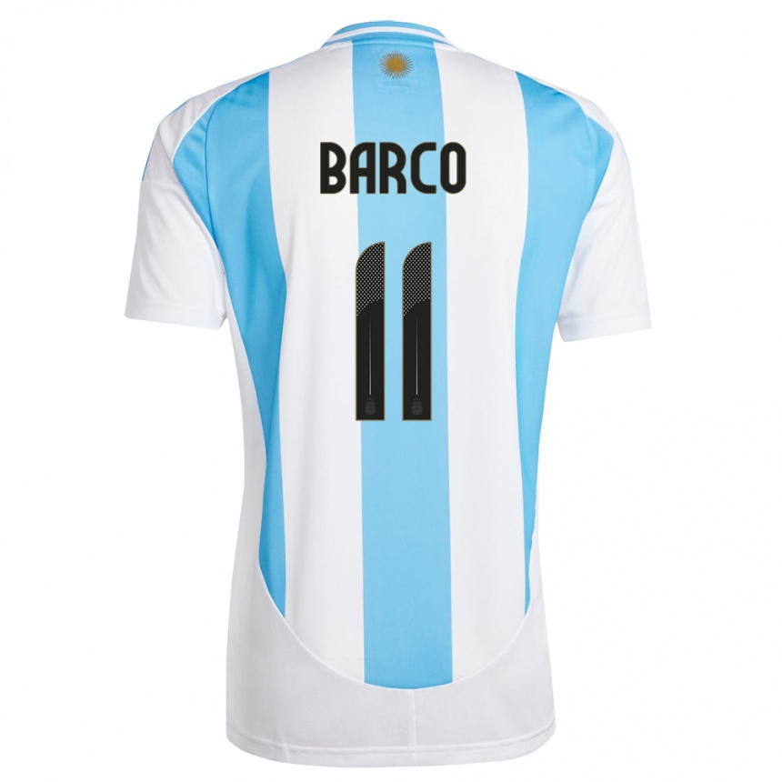 キッズフットボールアルゼンチンエセキエル・バルコ#11白 青ホームシャツ24-26ジャージーユニフォーム