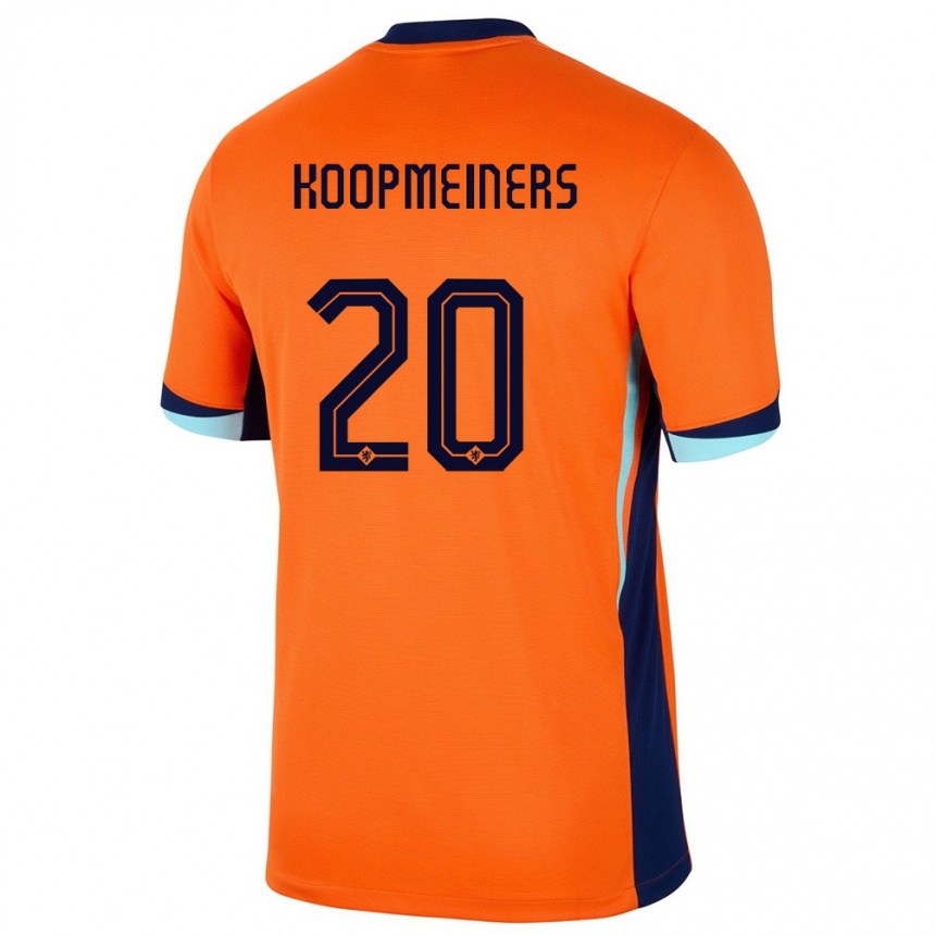 キッズフットボールオランダトゥーン・コープマイネルス#20オレンジホームシャツ24-26ジャージーユニフォーム