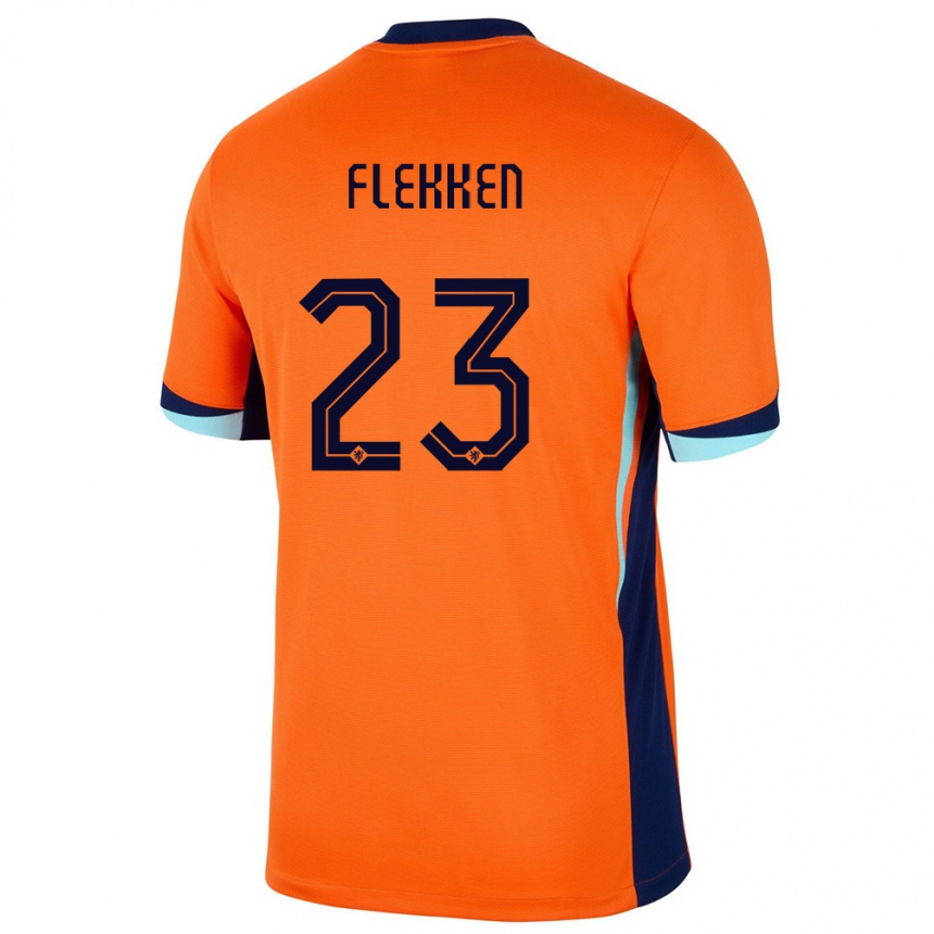 キッズフットボールオランダマルク・フレッケン#23オレンジホームシャツ24-26ジャージーユニフォーム