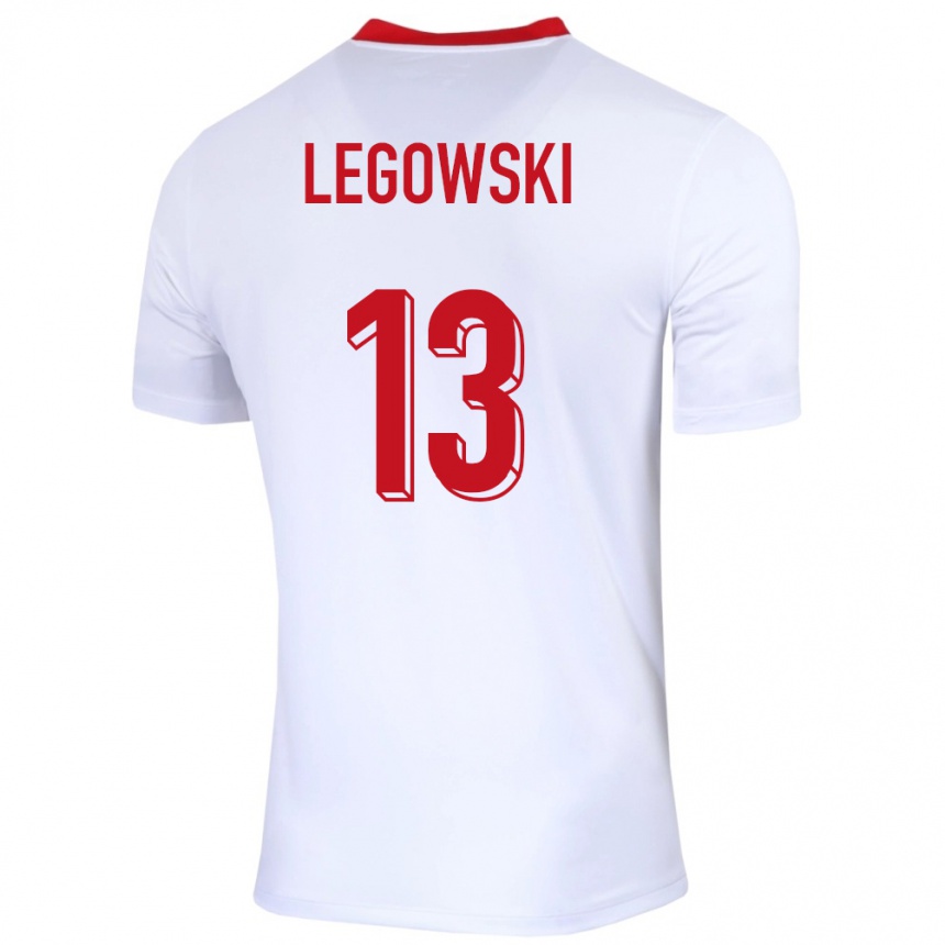 キッズフットボールポーランドマテウシュ・ウェンゴフスキ#13白ホームシャツ24-26ジャージーユニフォーム