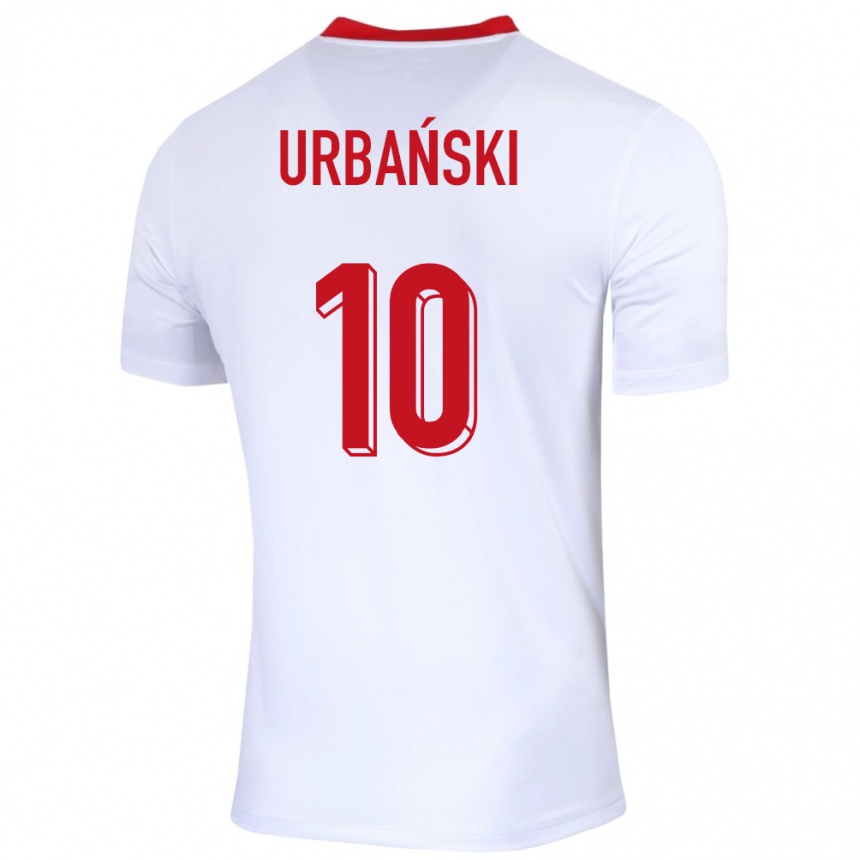 キッズフットボールポーランドカツペル・ウルバンスキ#10白ホームシャツ24-26ジャージーユニフォーム