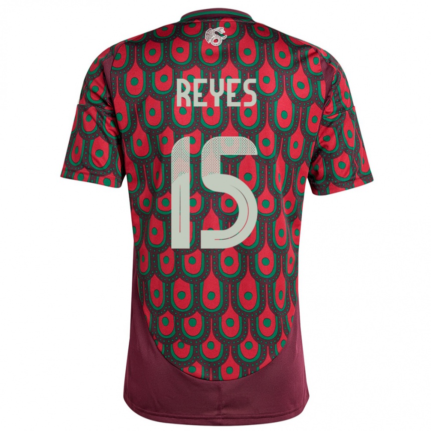 キッズフットボールメキシコイスラエル・レジェス#15マルーンホームシャツ24-26ジャージーユニフォーム