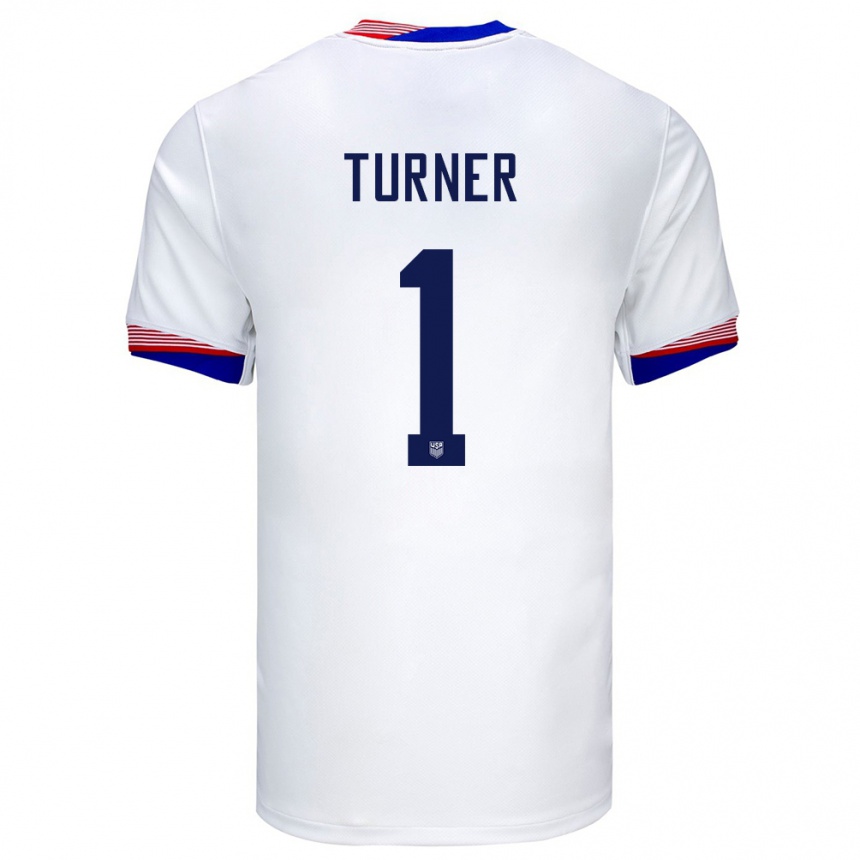 キッズフットボールアメリカ合衆国マット・ターナー#1白ホームシャツ24-26ジャージーユニフォーム