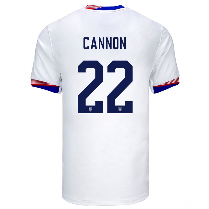 キッズフットボールアメリカ合衆国レジー・キャノン#22白ホームシャツ24-26ジャージーユニフォーム