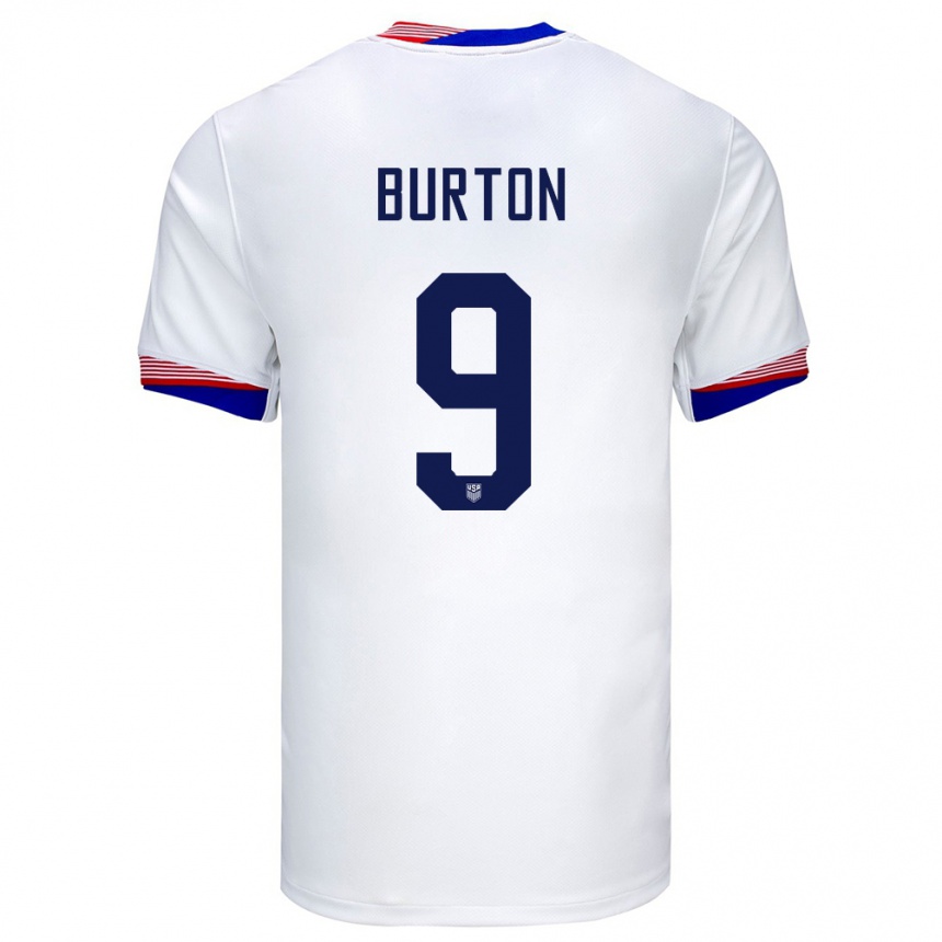 キッズフットボールアメリカ合衆国マイカ・バートン#9白ホームシャツ24-26ジャージーユニフォーム