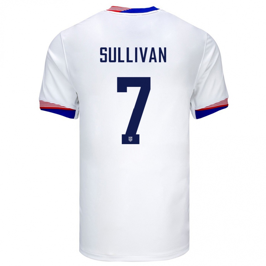 キッズフットボールアメリカ合衆国クイン・サリバン#7白ホームシャツ24-26ジャージーユニフォーム