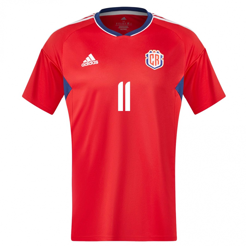 キッズフットボールコスタリカホアン・アルベルト・ベネガス#11赤ホームシャツ24-26ジャージーユニフォーム