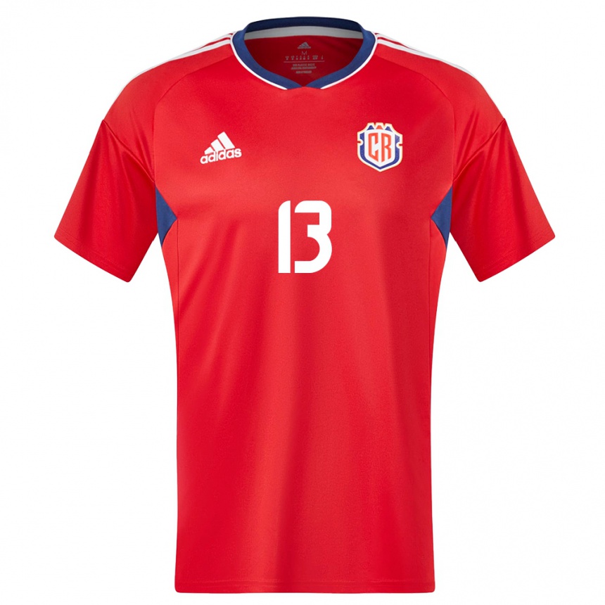 キッズフットボールコスタリカエミリー・バレンシアーノ#13赤ホームシャツ24-26ジャージーユニフォーム