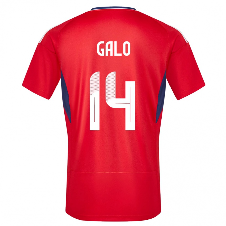 キッズフットボールコスタリカオーランド・ガロ#14赤ホームシャツ24-26ジャージーユニフォーム