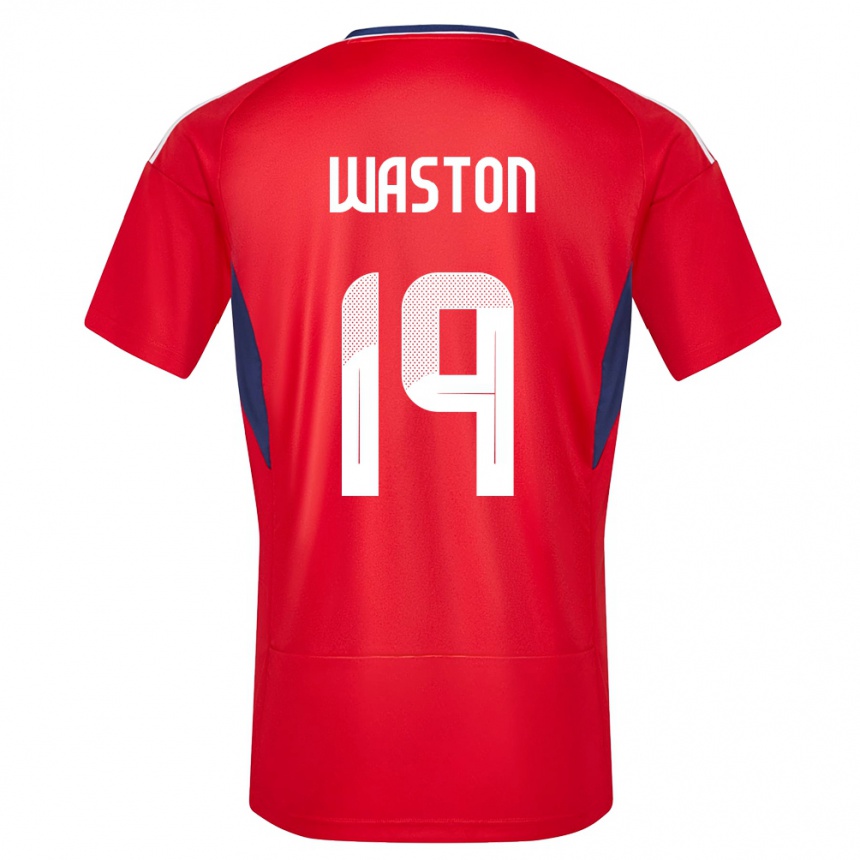 キッズフットボールコスタリカケンドール・ワトソン#19赤ホームシャツ24-26ジャージーユニフォーム