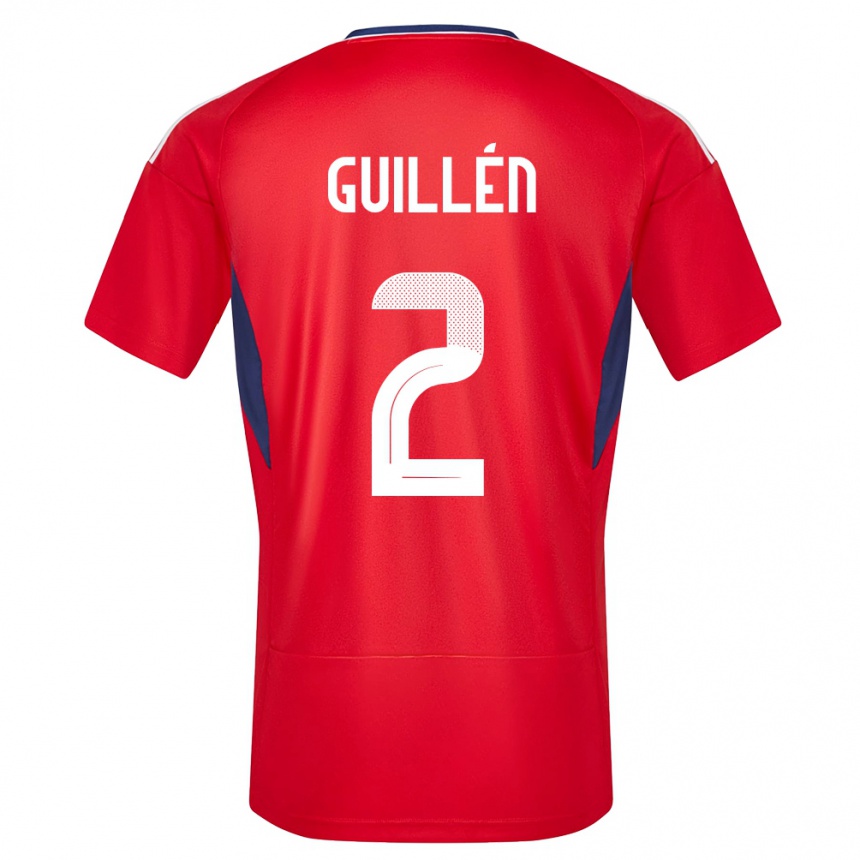 キッズフットボールコスタリカガブリエラ・ギリェン#2赤ホームシャツ24-26ジャージーユニフォーム