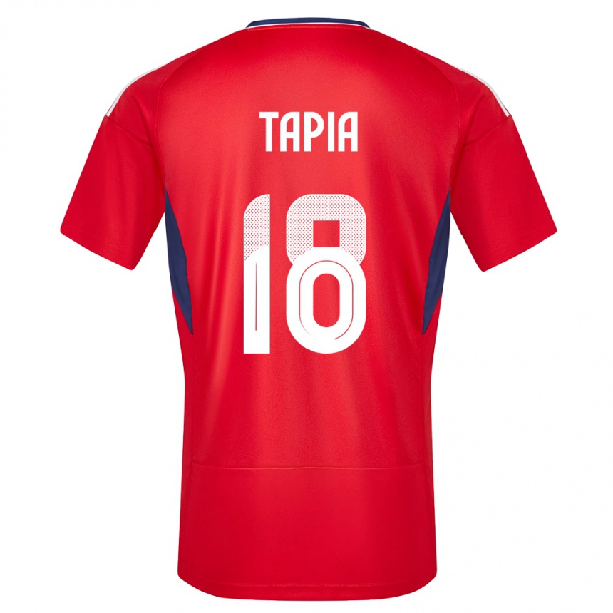 キッズフットボールコスタリカプリシラ・タピア#18赤ホームシャツ24-26ジャージーユニフォーム
