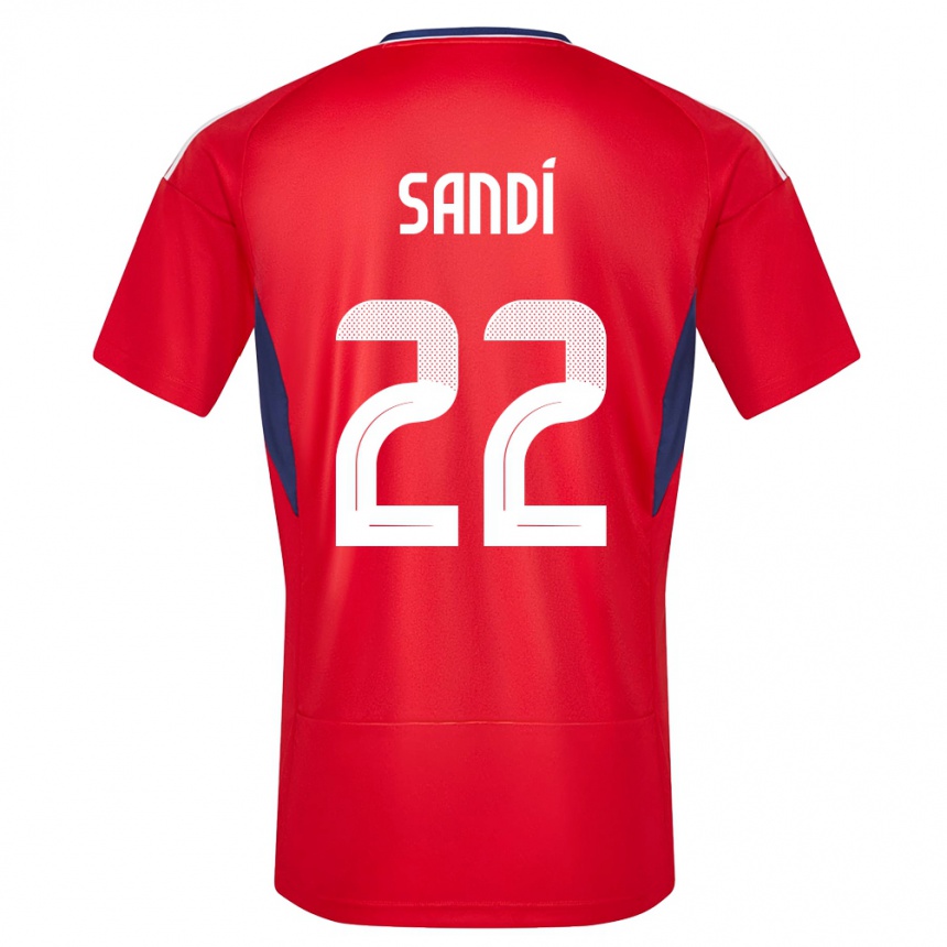 キッズフットボールコスタリカクリステル・サンディ#22赤ホームシャツ24-26ジャージーユニフォーム
