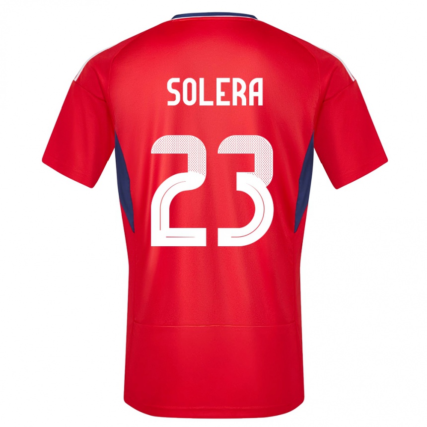 キッズフットボールコスタリカダニエラ・ソレラ#23赤ホームシャツ24-26ジャージーユニフォーム
