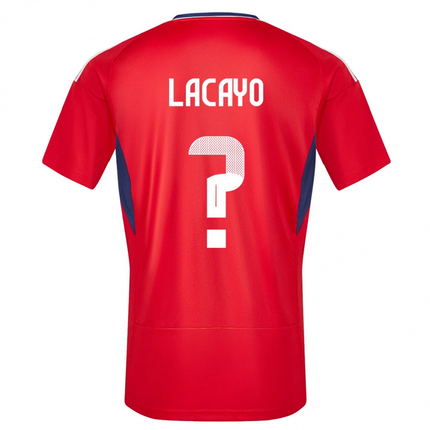 キッズフットボールコスタリカマルセロ・ラカヨ#0赤ホームシャツ24-26ジャージーユニフォーム