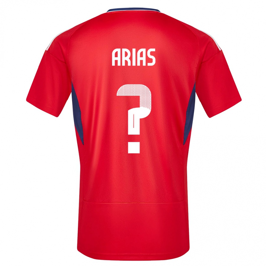 キッズフットボールコスタリカホセ・アリアス#0赤ホームシャツ24-26ジャージーユニフォーム