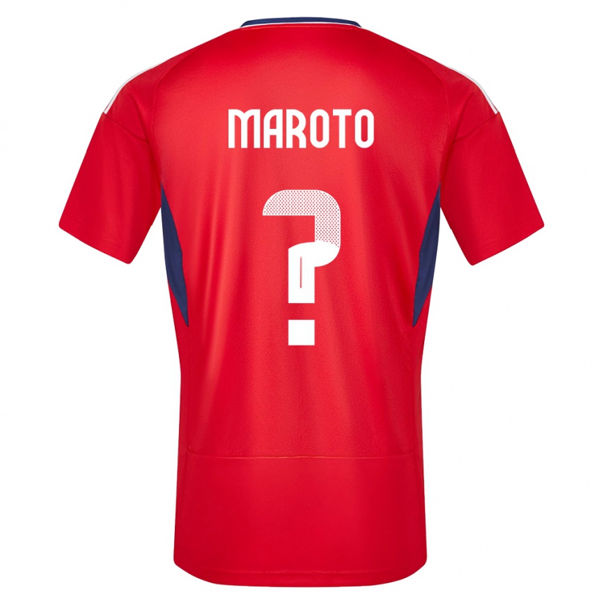 キッズフットボールコスタリカビクトル・マロト#0赤ホームシャツ24-26ジャージーユニフォーム