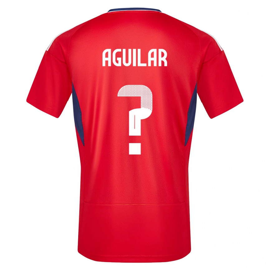 キッズフットボールコスタリカディラン・アギラール#0赤ホームシャツ24-26ジャージーユニフォーム