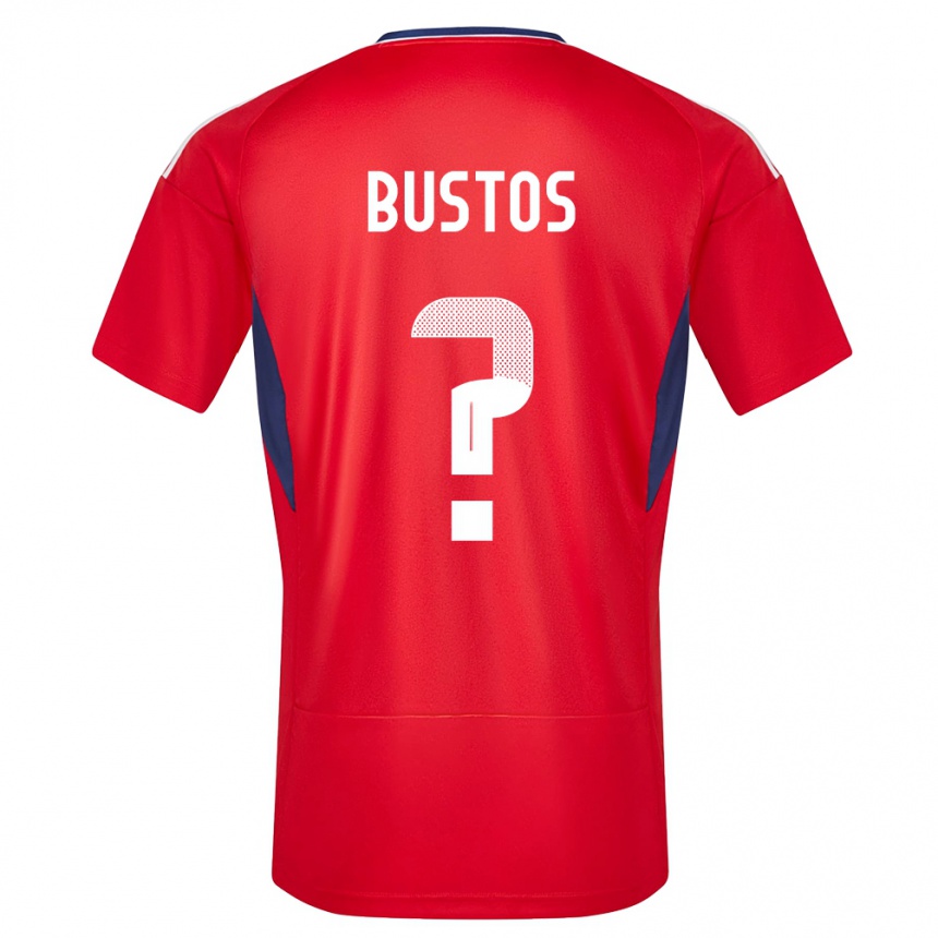 キッズフットボールコスタリカロイ・ブストス#0赤ホームシャツ24-26ジャージーユニフォーム