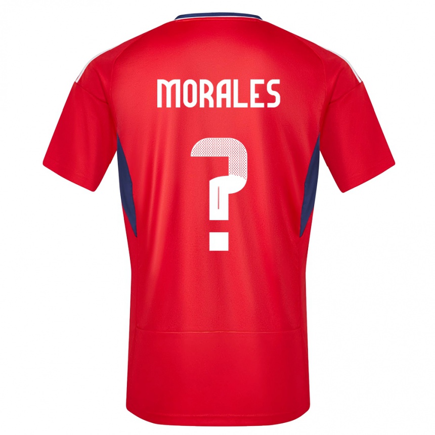 キッズフットボールコスタリカブライアン・モラレス#0赤ホームシャツ24-26ジャージーユニフォーム
