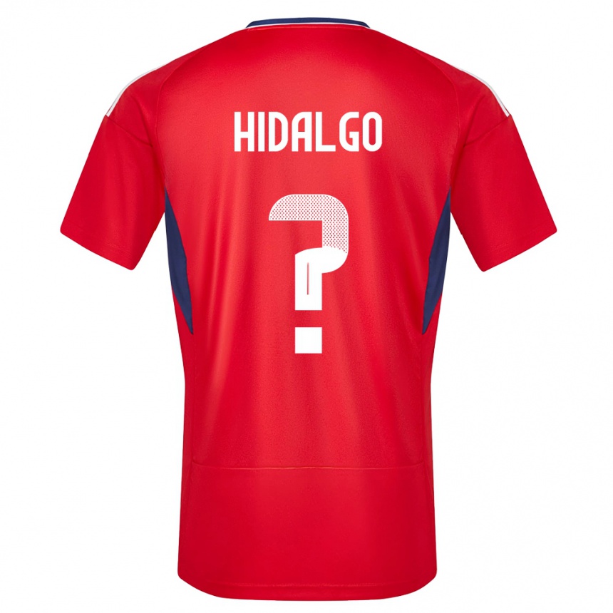 キッズフットボールコスタリカパブロ・イダルゴ#0赤ホームシャツ24-26ジャージーユニフォーム