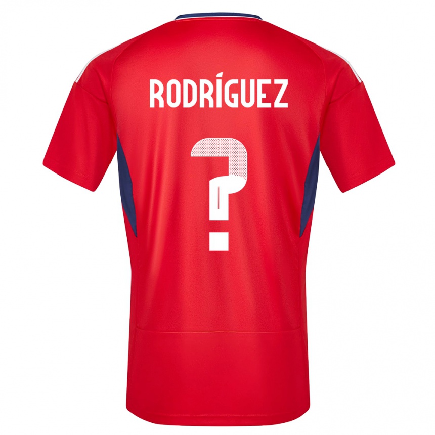 キッズフットボールコスタリカブラッドリー・ロドリゲス#0赤ホームシャツ24-26ジャージーユニフォーム