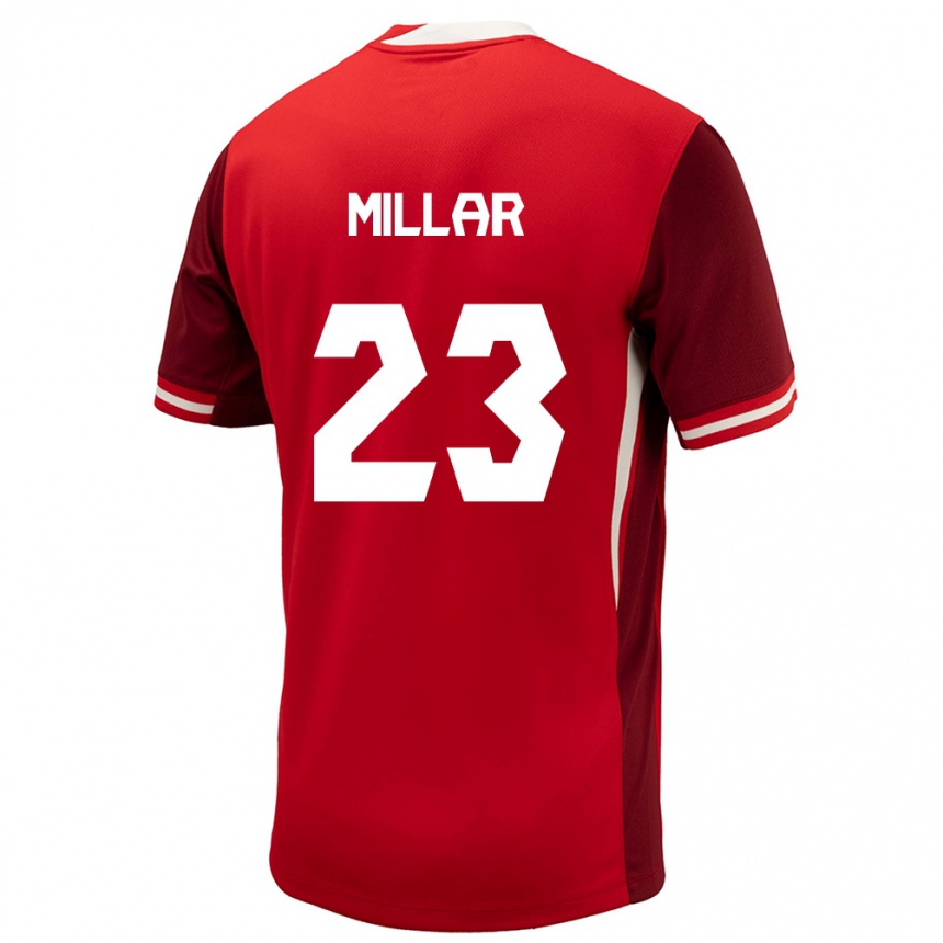キッズフットボールカナダリアム・ミラー#23赤ホームシャツ24-26ジャージーユニフォーム