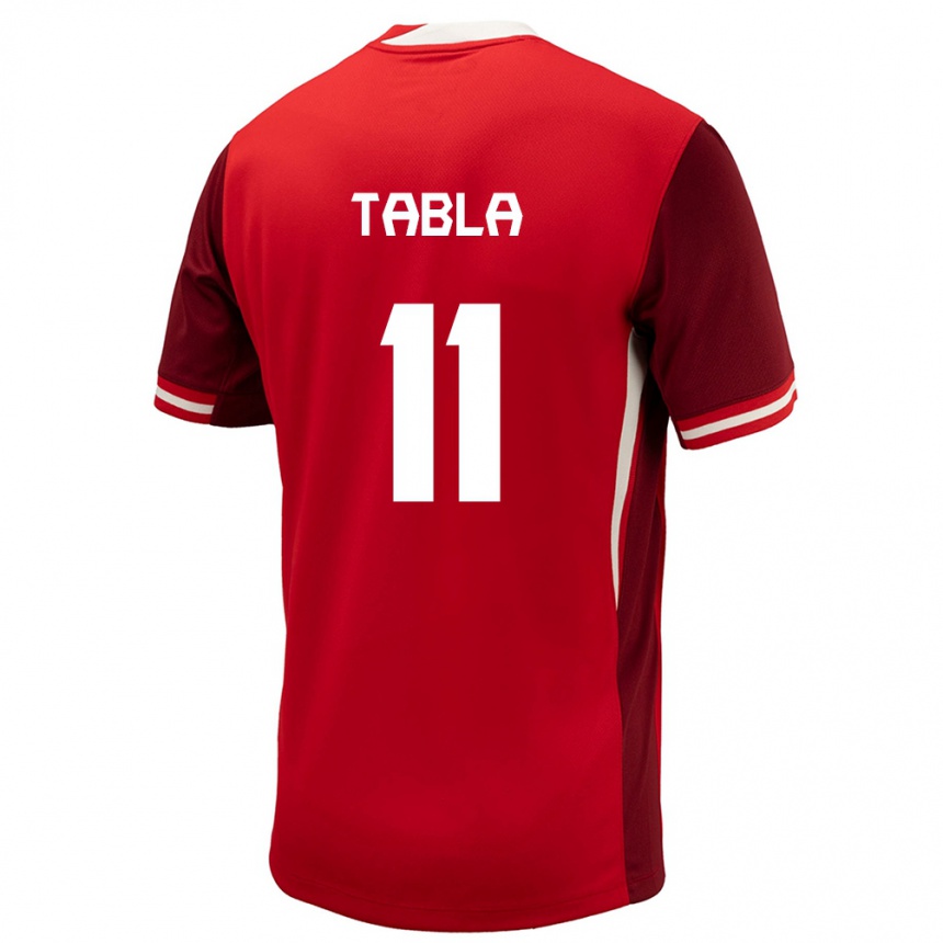 キッズフットボールカナダバル・ジャン=イヴ・タブラ#11赤ホームシャツ24-26ジャージーユニフォーム
