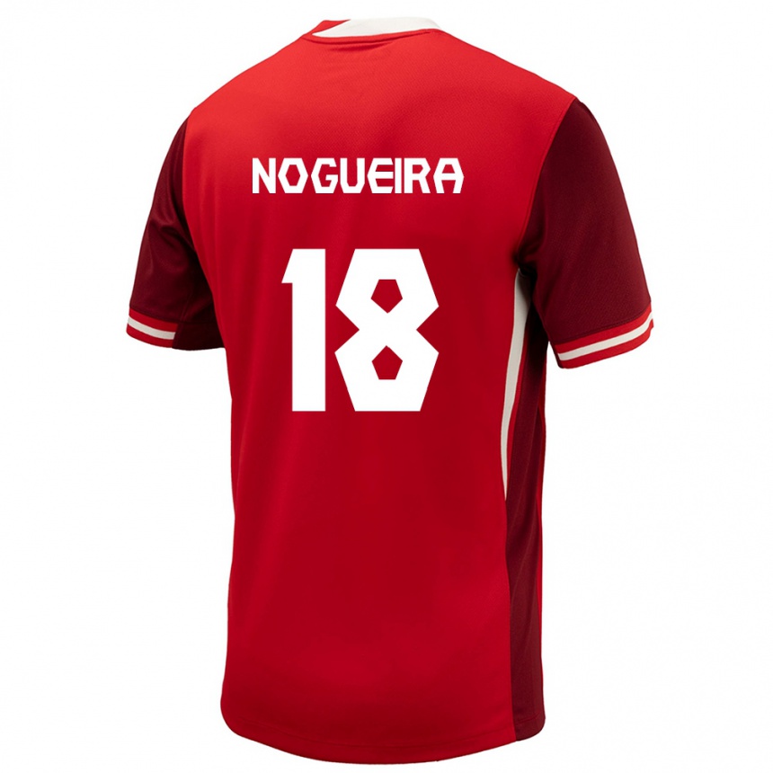 キッズフットボールカナダマシュー・ノゲイラ#18赤ホームシャツ24-26ジャージーユニフォーム