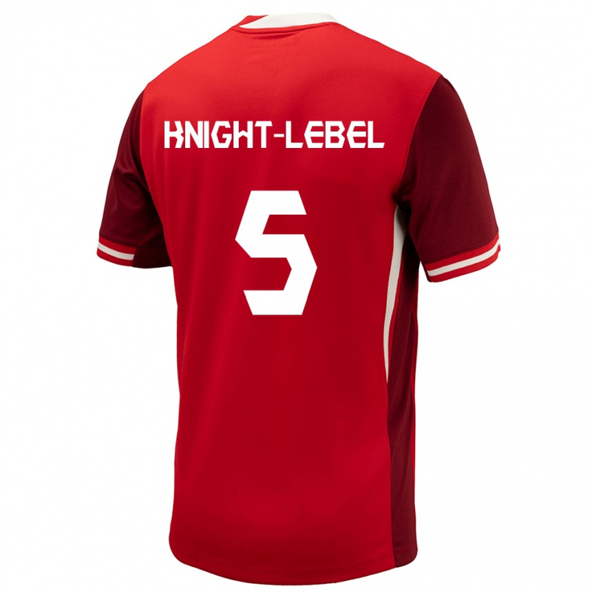 キッズフットボールカナダジェイミー・マチュー・ナイト・ルベル#5赤ホームシャツ24-26ジャージーユニフォーム