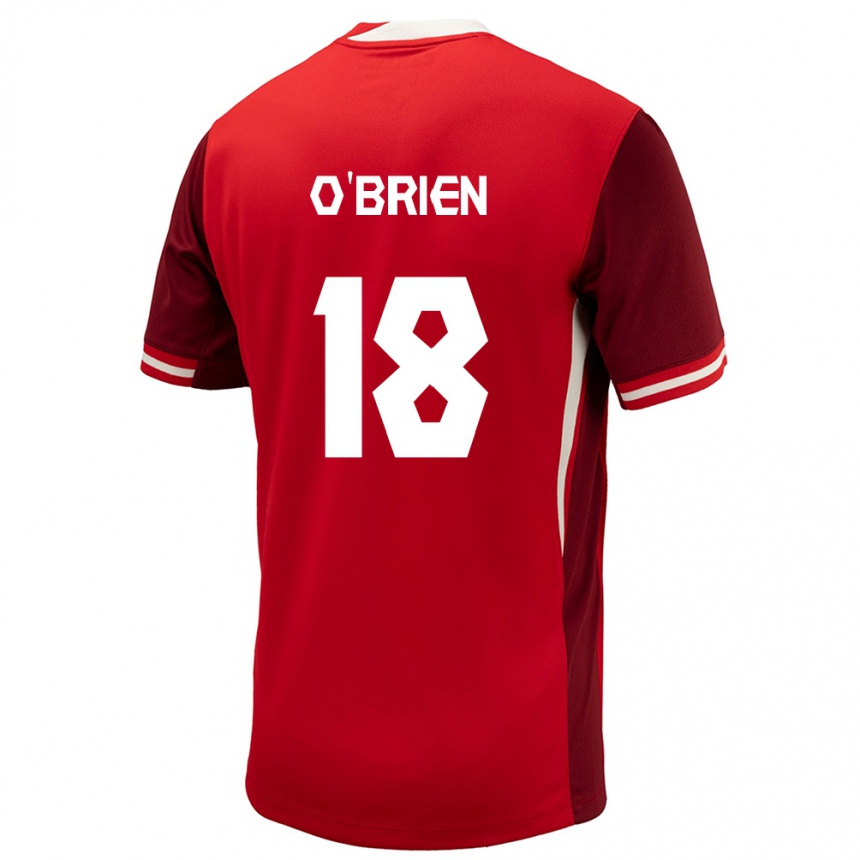 キッズフットボールカナダAlexander O'brien#18赤ホームシャツ24-26ジャージーユニフォーム