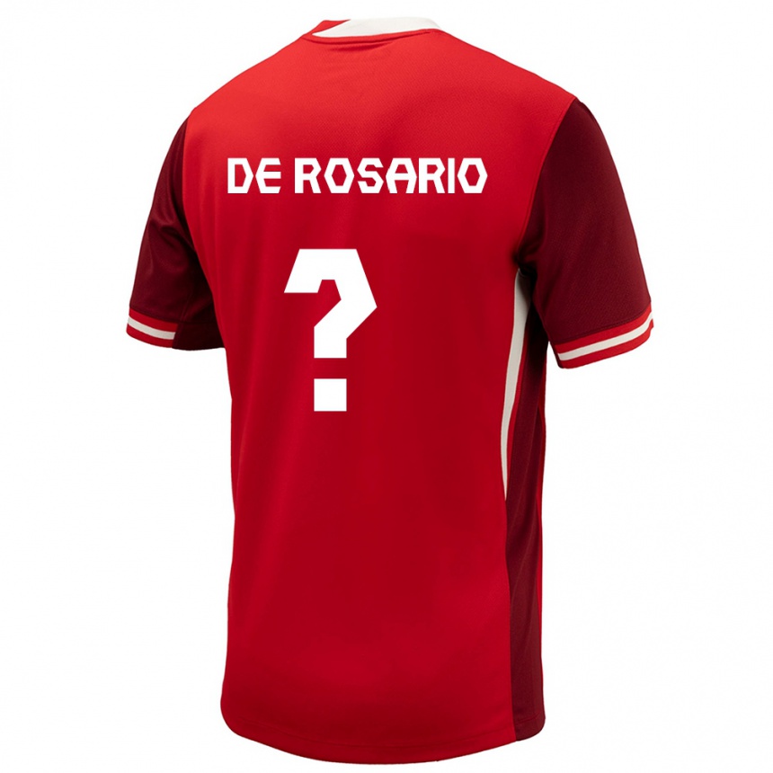 キッズフットボールカナダアディサ・デ・ロザリオ#0赤ホームシャツ24-26ジャージーユニフォーム