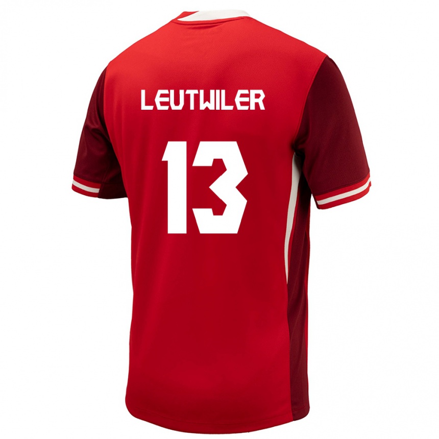 キッズフットボールカナダジェイソン・ロイトヴィラー #13赤ホームシャツ24-26ジャージーユニフォーム