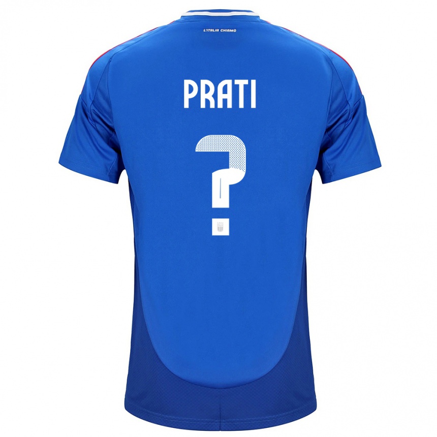 キッズフットボールイタリアマッテオ・プラティ#0青ホームシャツ24-26ジャージーユニフォーム
