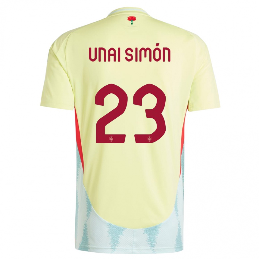 キッズフットボールスペインウナイ・シモン#23黄アウェイシャツ24-26ジャージーユニフォーム