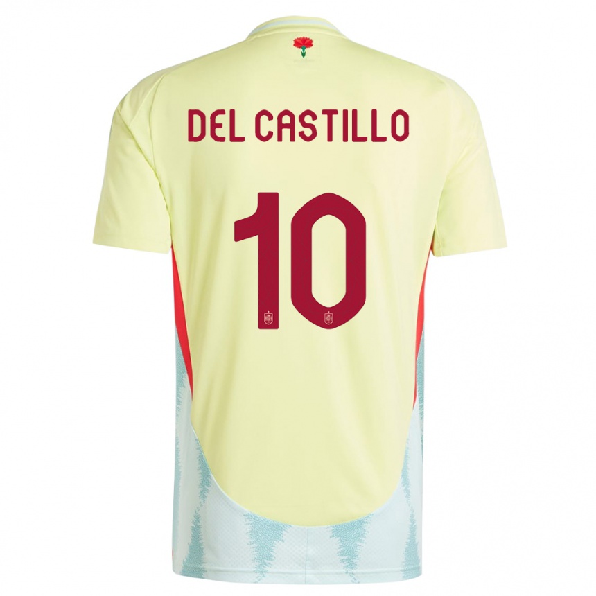 キッズフットボールスペインアテニア デル カスティーリョ#10黄アウェイシャツ24-26ジャージーユニフォーム