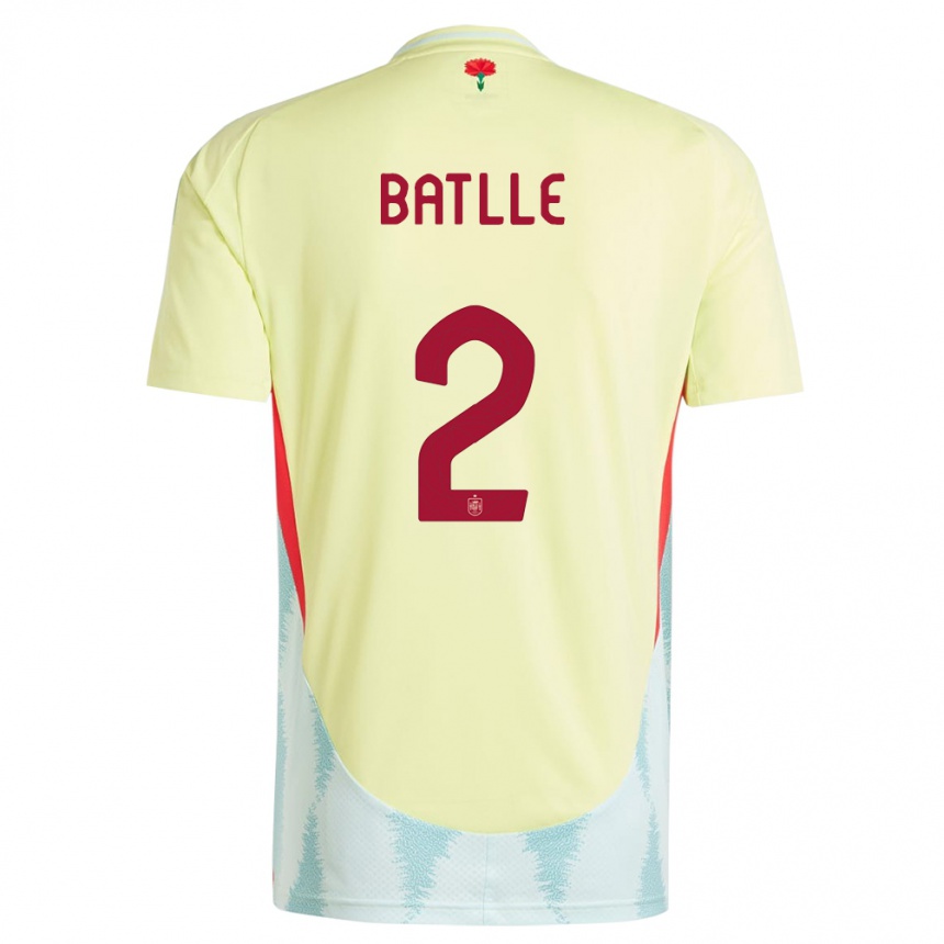 キッズフットボールスペインオナ・バトレ#2黄アウェイシャツ24-26ジャージーユニフォーム