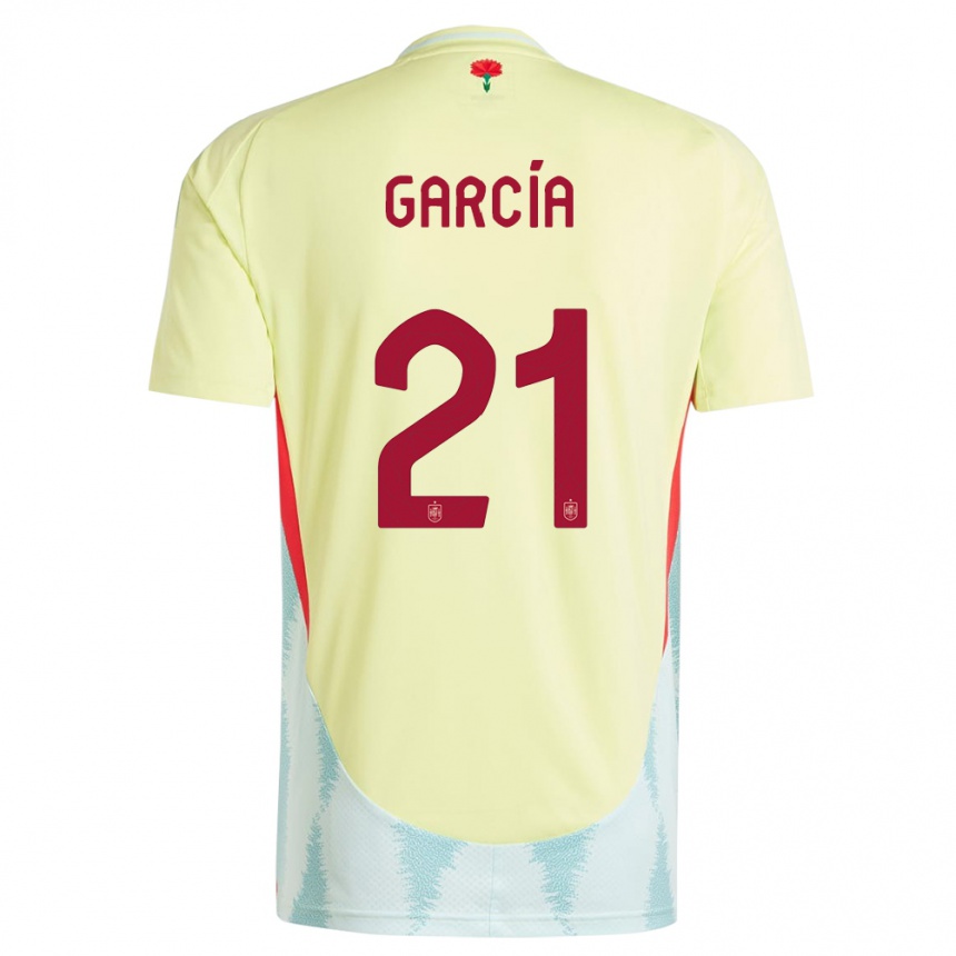 キッズフットボールスペインシェイラ・ガルシア#21黄アウェイシャツ24-26ジャージーユニフォーム