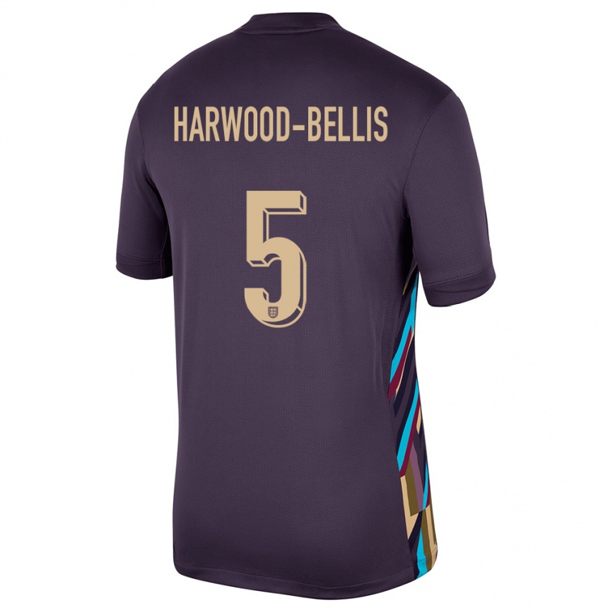 キッズフットボールイングランドテイラー・ハーウッド＝ベリス#5ダークレーズンアウェイシャツ24-26ジャージーユニフォーム