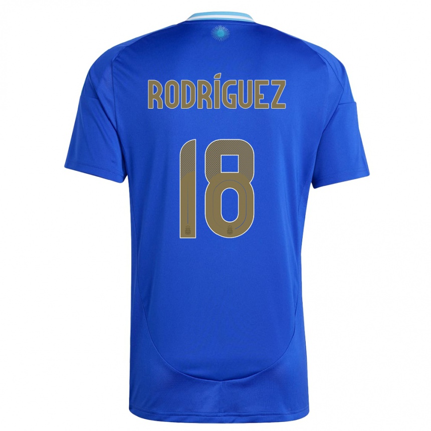 キッズフットボールアルゼンチンギド・ロドリゲス#18青アウェイシャツ24-26ジャージーユニフォーム