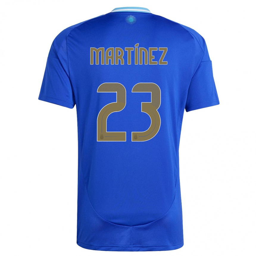 キッズフットボールアルゼンチンエミリアーノ・マルティネス#23青アウェイシャツ24-26ジャージーユニフォーム