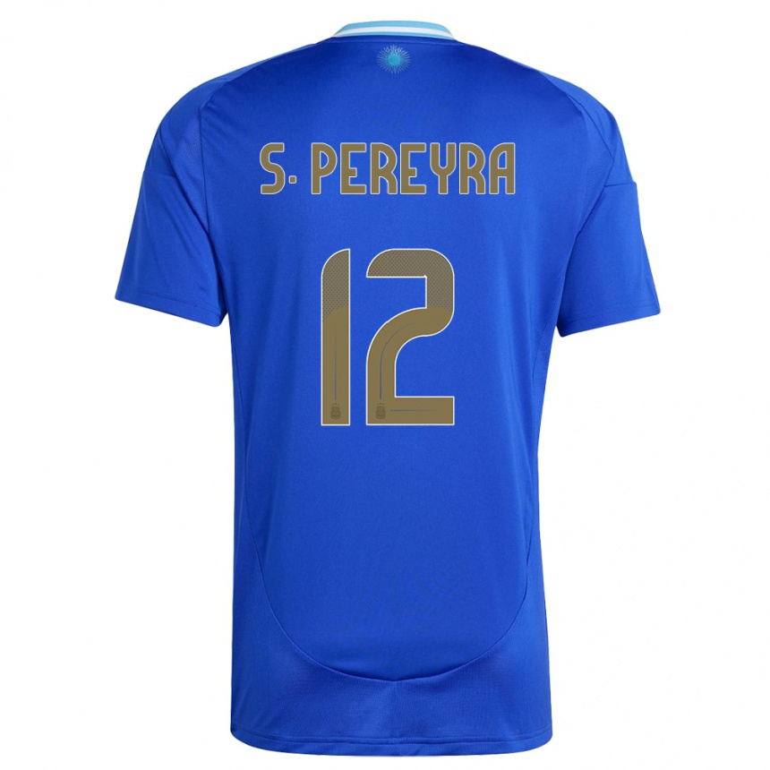 キッズフットボールアルゼンチンソラナ・ペレイラ#12青アウェイシャツ24-26ジャージーユニフォーム