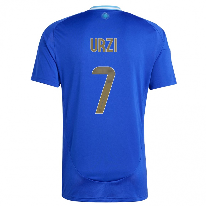 キッズフットボールアルゼンチンアグスティン・ウルシ#7青アウェイシャツ24-26ジャージーユニフォーム