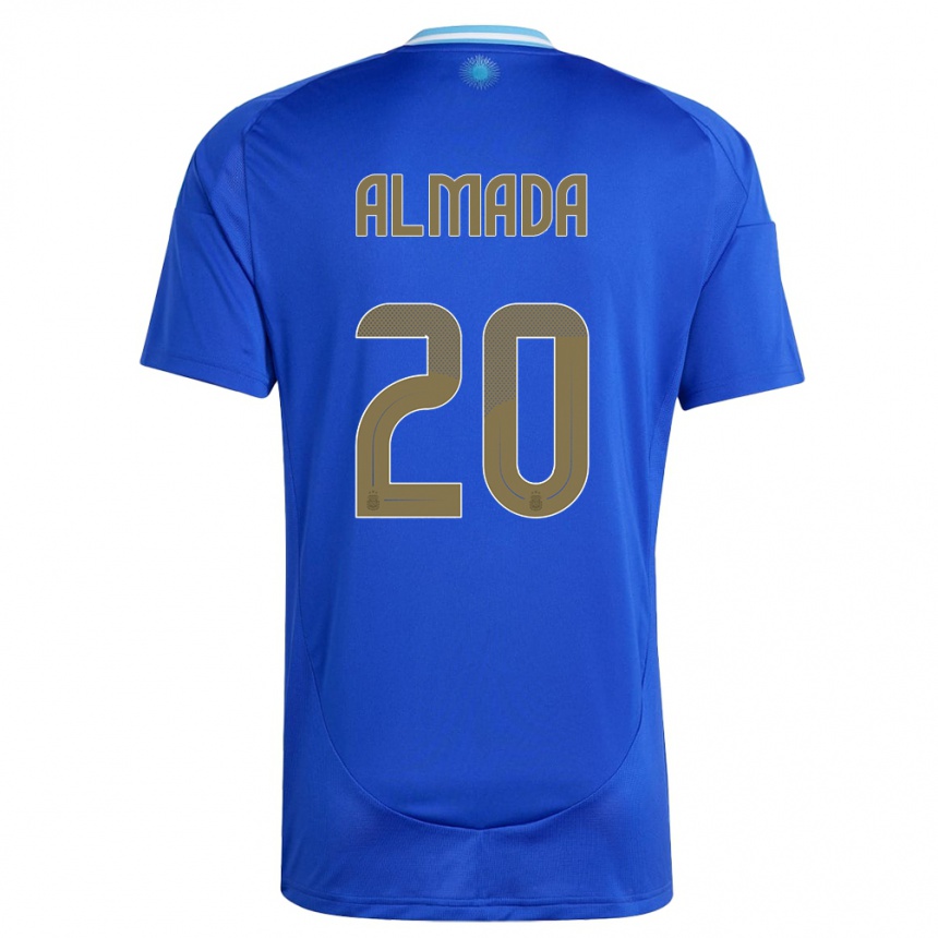 キッズフットボールアルゼンチンティアゴ・アルマダ#20青アウェイシャツ24-26ジャージーユニフォーム
