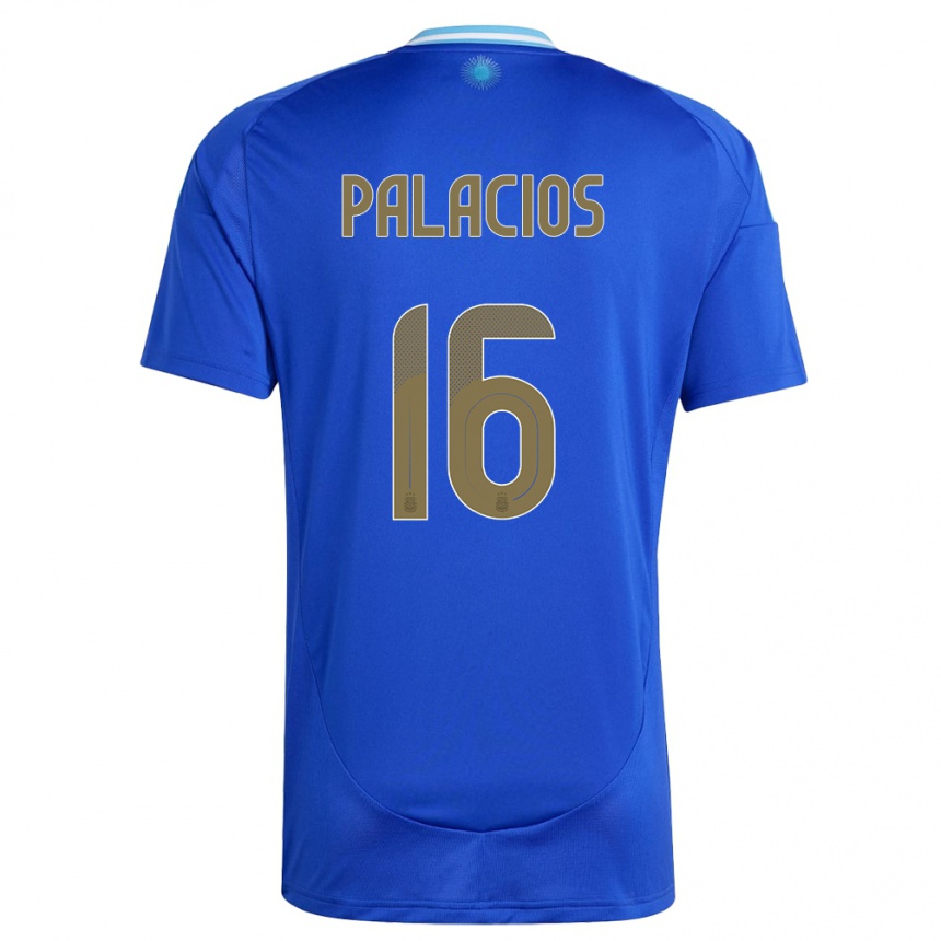 キッズフットボールアルゼンチントマス・パラシオス#16青アウェイシャツ24-26ジャージーユニフォーム