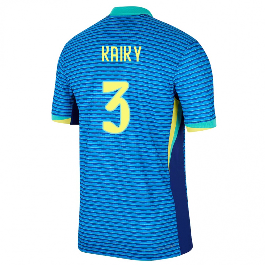 キッズフットボールブラジルカイキー・フェルナンデス・メロ#3青アウェイシャツ24-26ジャージーユニフォーム