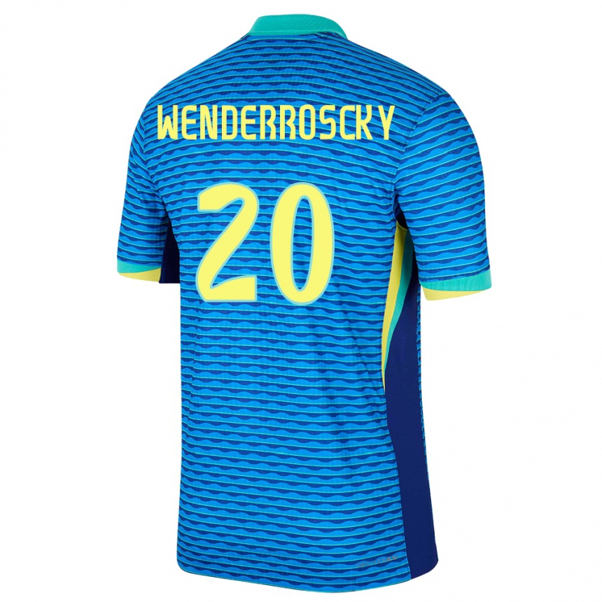 キッズフットボールブラジルアーサー・ウェンダロッキー#20青アウェイシャツ24-26ジャージーユニフォーム